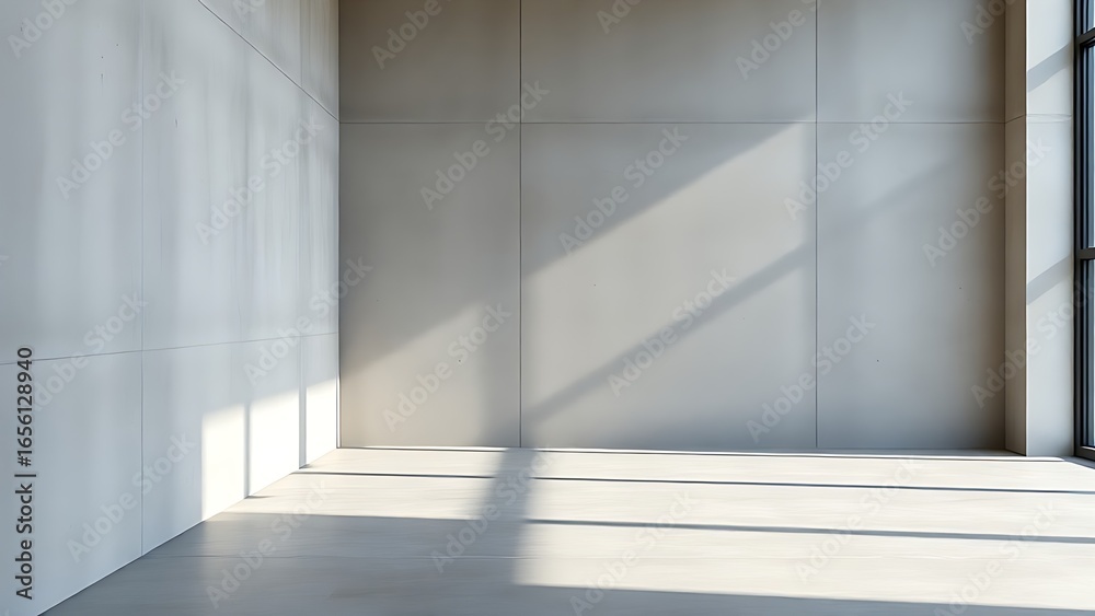 Fototapeta premium Minimalist concrete texture with clean lines, illustrating modern architectural aesthetics.