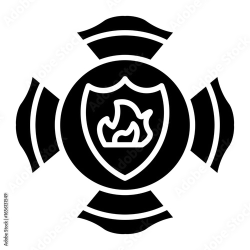Firefighter Badge Icon