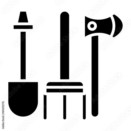 Shovel and Hoe Icon