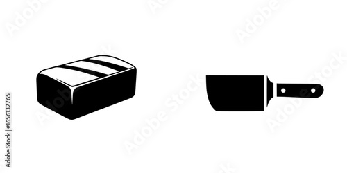 Slicing a fresh loaf of bread using a sturdy kitchen knife on a clean countertop