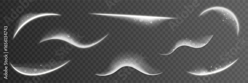 Ice smoke fog blow isolated motion transparent design glistering splash frost light blizzard snow wind cold effect vector