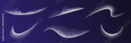 Frost splash glistering light blizzard snow wind cold effect vector ice smoke fog blow isolated motion transparent design