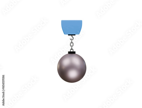 crane ball icon 3d illustration render