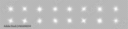 White star flare glow light burst bright transparent effect ray radiance shine shiny sparkle illumination overlay graphic vector
