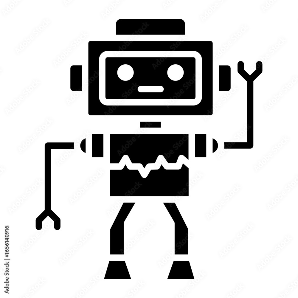 Fototapeta premium Augmenting Robot Icon