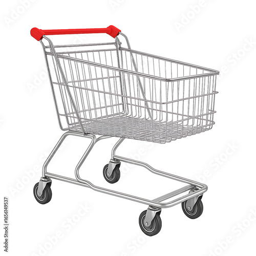 empty cart on transparent background