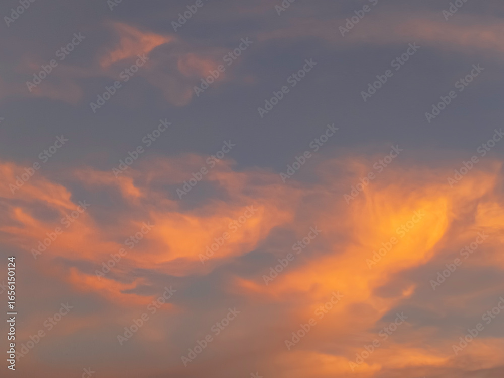 Fototapeta premium オレンジ色に染まる空