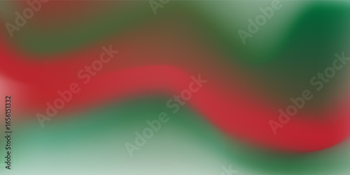 Red and green liquid gradient mesh background template copy space. abstract dynamic color gradient background design. simple vector.