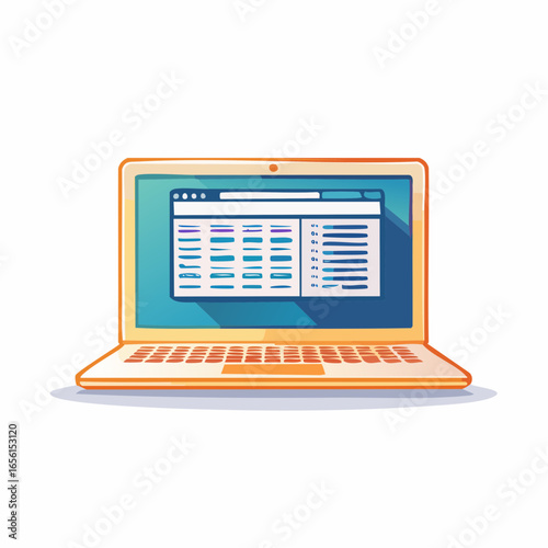 A clean line art logo of a laptop with code symbols on screen, representing school coding or computer club activities
