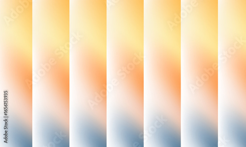 Soft gradient vertical stripes with a gentle blend of warm yellow orange and cool blue hues creating a soothing and modern abstract background