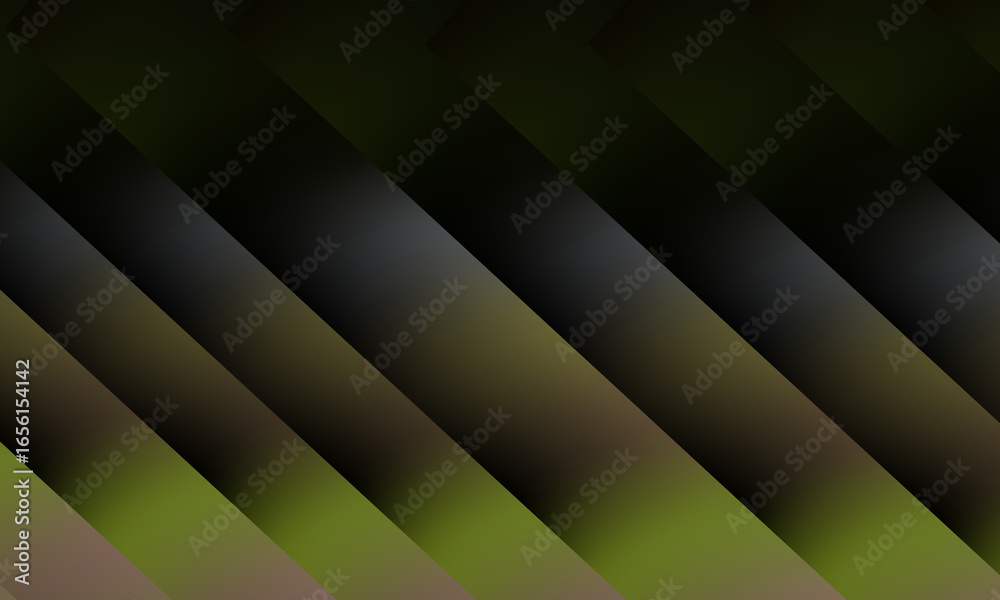 Obraz premium Abstract diagonal lines of varying shades of green and dark gray create a textured layered background with a sense of depth and movement