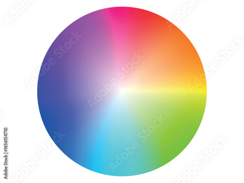 RGB color wheel spectrum selector picker. RGB palette logo. Color rainbow diagram circle