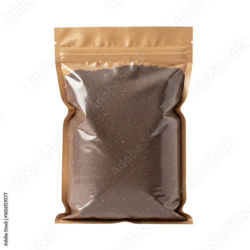 Fotografi Bag of organic cultivated soil or potting mix for gardening