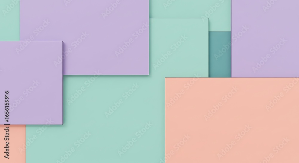 Fototapeta premium パステルカラーの幾何学模様