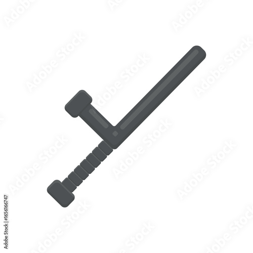 Police baton. Police equipment. Weapon. Simple illustration of a police baton.