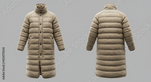 Fotografie Warmth Redefined: The Ultimate Longline Puffer Coat
