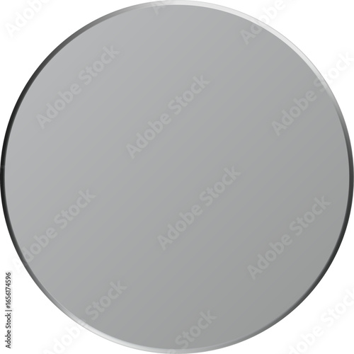 Φωτογραφία Gray circle with beveled edges creating a 3D effect, ideal for buttons or design