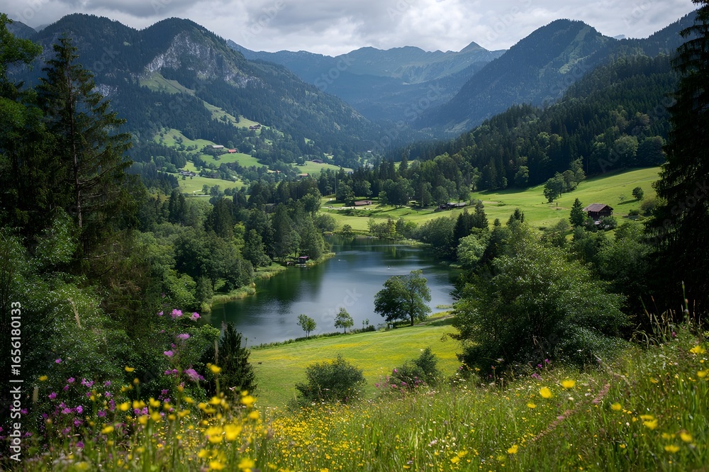 Fototapeta premium Idyllic Summer Landscape