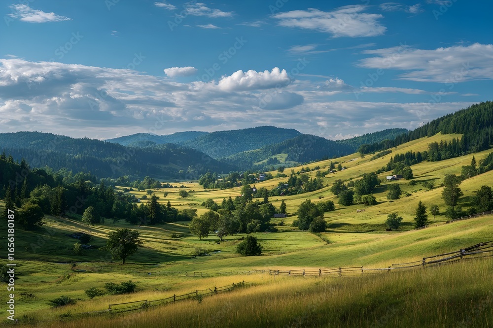 Obraz premium Idyllic Summer Landscape