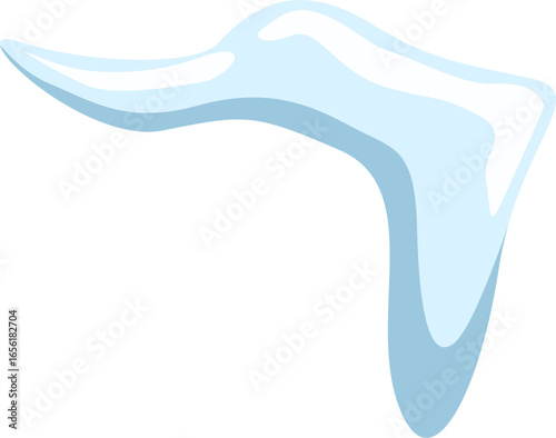 Snowdrift melting gradually, forming a long, pointed icicle, creates a delicate and ephemeral winter scene filled with crystalline beauty and cold, frozen elements