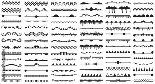 Collection of 50+ Decorative Dividers and Borders for Design Projects