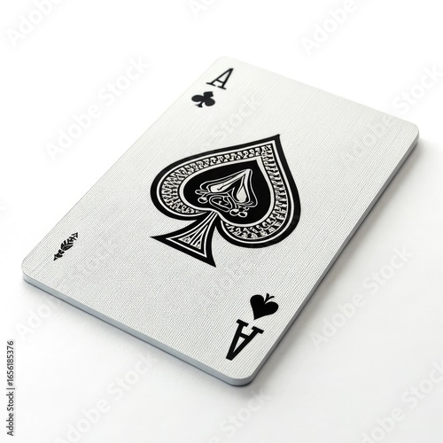ace of spades isolated on white background