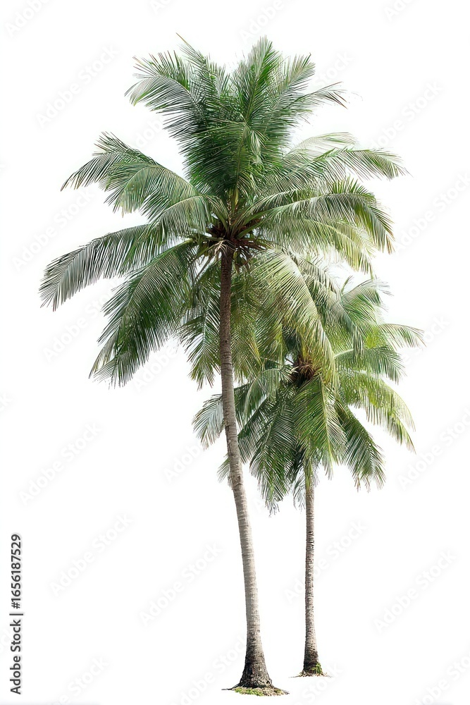 Fototapeta premium Trees background isolated palm.