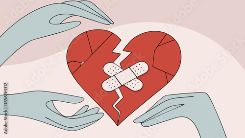 Mending a Broken Heart Compassionate Hands and Healing Plaster.