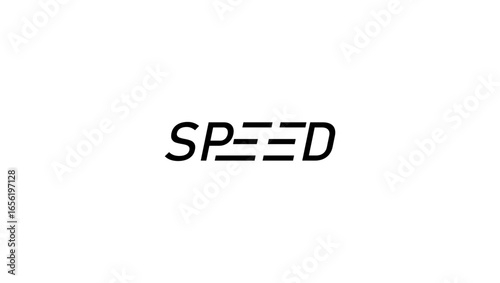 inscription speed, black isolated silhouette