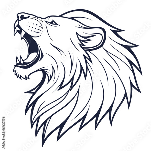 Wallpaper Mural lion head vector Torontodigital.ca