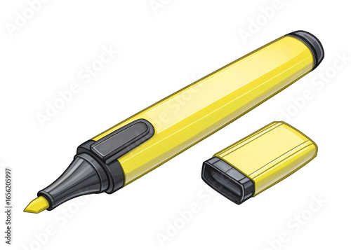  highlighter-pen on a isolated transparent background	