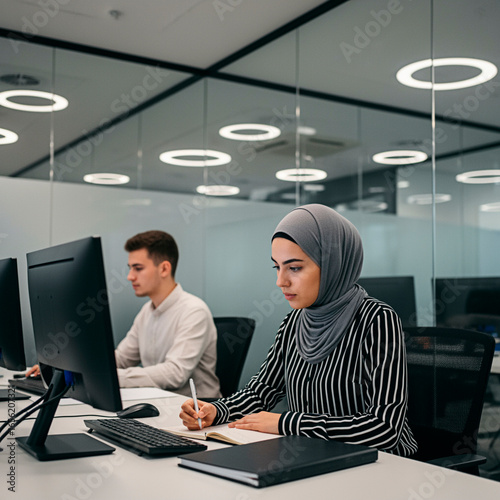 Business people working in office