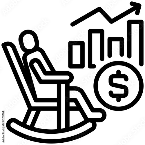 Pension icon isolated on white background. vector illustration icon for retirement plan and other business