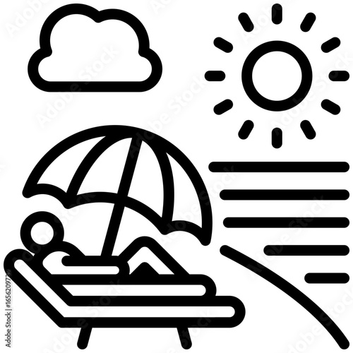 leisure icon isolated on white background. vector illustration icon for retirement plan and other business