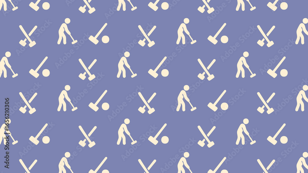 Croquet vector pattern design coloured Croquet vector pattern design coloured