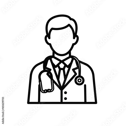 Vector illustration of doctor icon