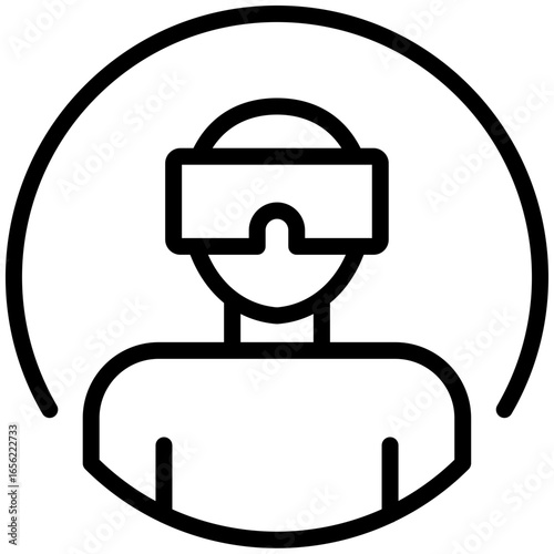 virtual reality icon isolated on white background. vector illustration icon for Digital Strategy and other business