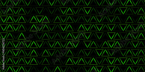 Seamless Futuristic Green Triangle Pattern Background