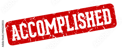 accomplished rectangular sign. accomplished stamp