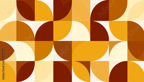 Retro Geometric Pattern with Mid-Century Modern Vibes in Warm Earth Tones