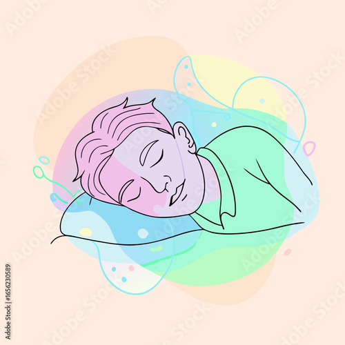 Sleeping Person Illustration