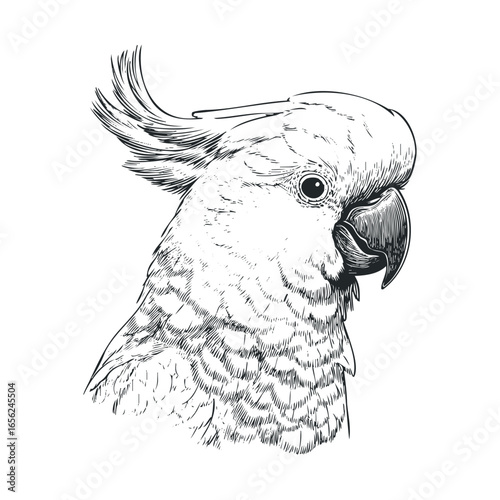 Cockatoo portrait for nature and wildlife designs