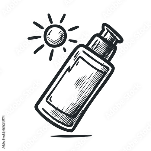 Sun protection lotion for summer days and outdoor activities