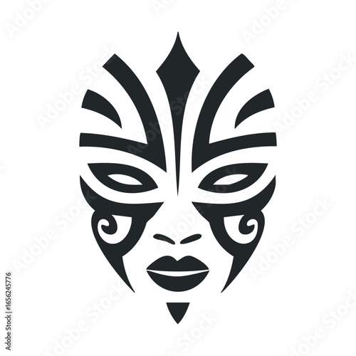 African tribal mask art for cultural design and decor