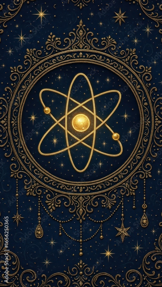 Obraz premium Elegant cosmic atomic design