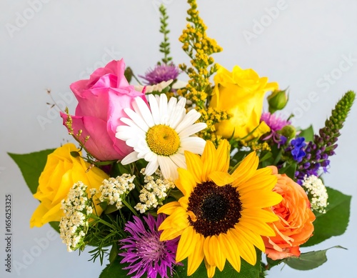 Vibrant flower bouquet close-up
