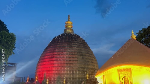 Kamakhya Temple till down shot night view Assam, Guwahati,North East 