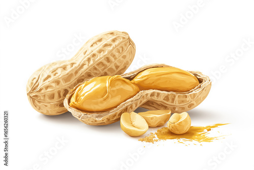 P. Hoffman and M. Kowalski, peel, dry peanuts, peanut butter, white background.