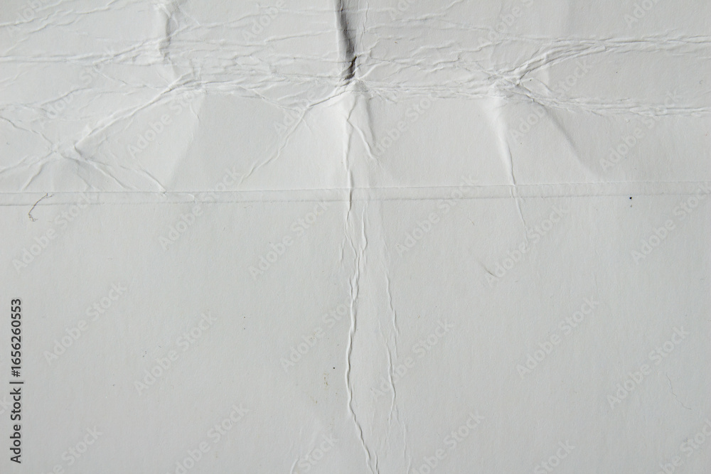 Obraz premium White creased paper background texture, backdrop design element