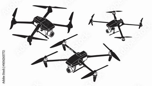 Drone silhouettes for your project and designs